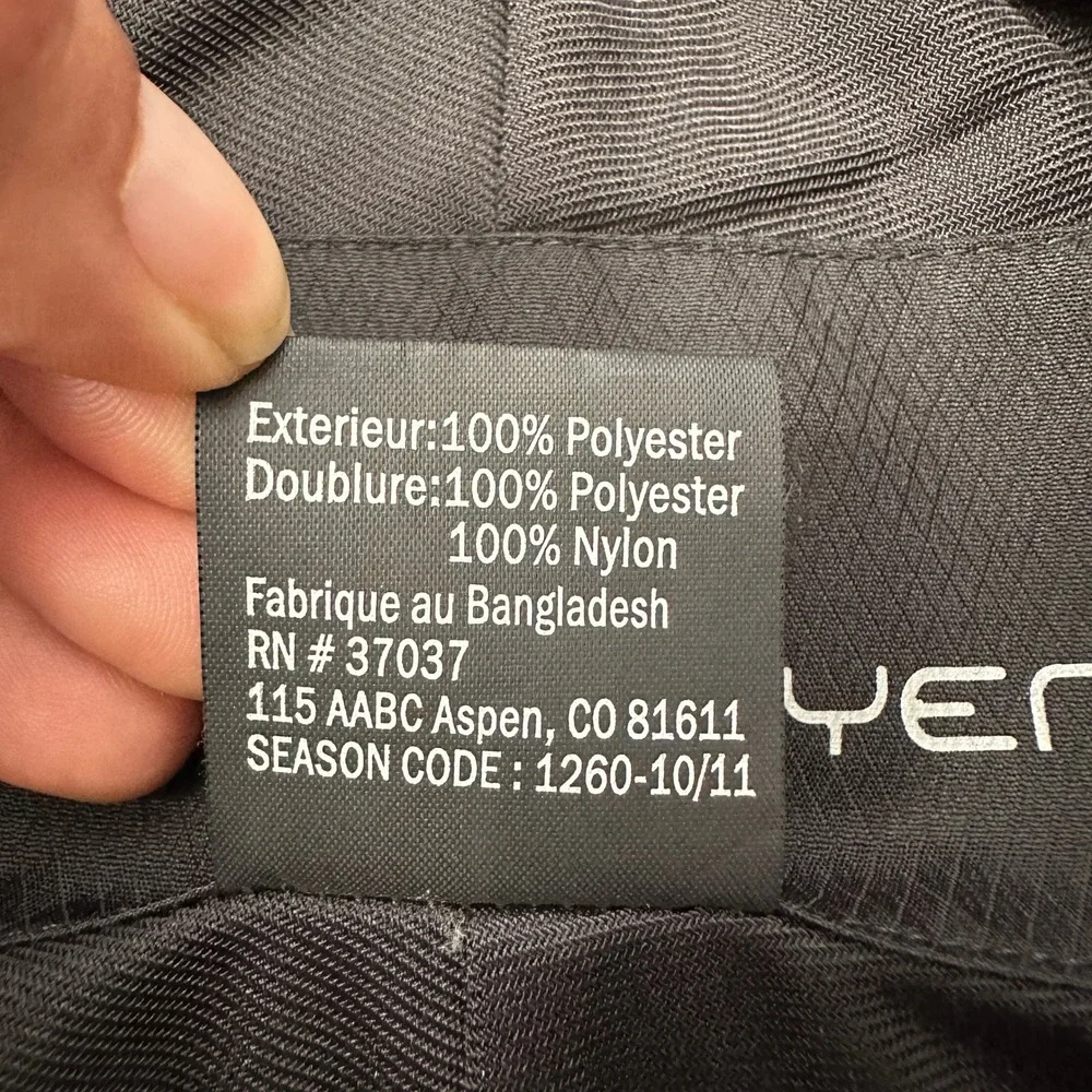 Obermeyer Ladies Black Insulated Ski Snow Pants Style 05113 Size 12 Belted